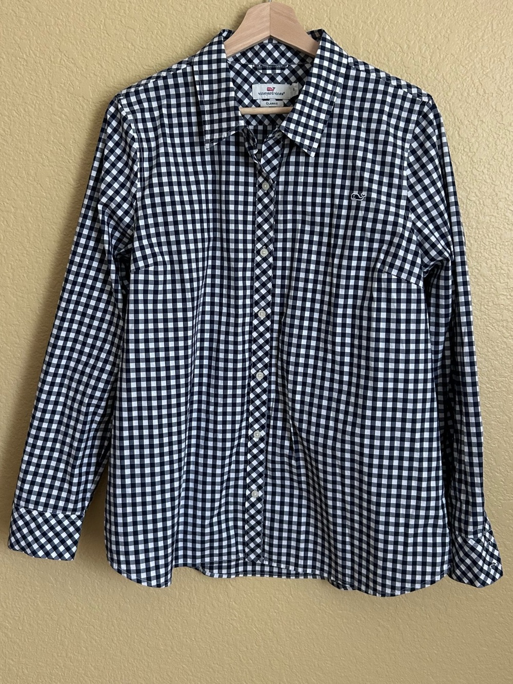 Vineyard Vines Classic Gingham Long Sleeve Button Down Shirt